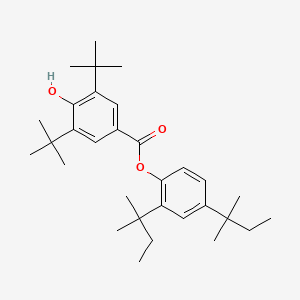 molecular formula C31H46O3 B13746385 2,4-Di-tert-pentylphenyl-3,5-di-tert-butyl-4-hydroxybenzoate 