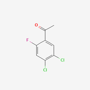 molecular formula C8H5Cl2FO B1374639 1-(4,5-二氯-2-氟苯基)乙酮 CAS No. 1286734-89-1