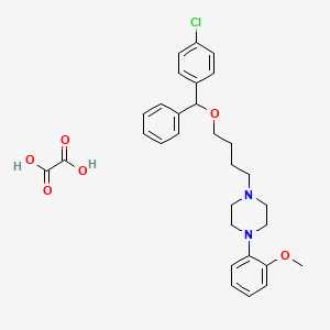 1-(4-(alpha-(p-Chlorophenyl)benzyloxy)butyl)-4-(o-methoxyphenyl)piperazine oxalate