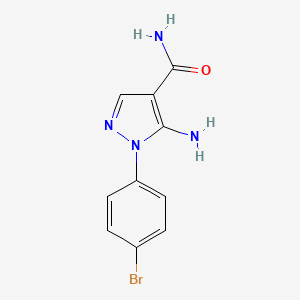 molecular formula C10H9BrN4O B1374646 5-氨基-1-(4-溴苯基)-1H-吡唑-4-甲酰胺 CAS No. 50427-80-0