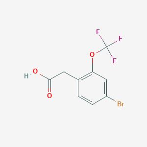 molecular formula C9H6BrF3O3 B1374649 2-(4-溴-2-(三氟甲氧基)苯基)乙酸 CAS No. 509142-74-9
