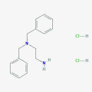 molecular formula C16H22Cl2N2 B13746506 N',N'-dibenzylethane-1,2-diamine;dihydrochloride 