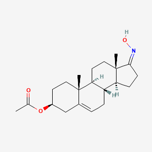 molecular formula C21H31NO3 B13746527 [(3S,8R,9S,10R,13S,14S,17Z)-17-hydroxyimino-10,13-dimethyl-1,2,3,4,7,8,9,11,12,14,15,16-dodecahydrocyclopenta[a]phenanthren-3-yl] acetate CAS No. 21063-30-9