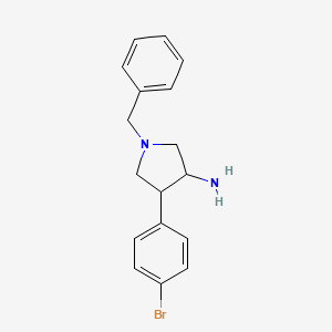 B1374653 1-Benzyl-4-(4-bromophenyl)pyrrolidin-3-amine CAS No. 1824006-29-2