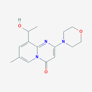 molecular formula C15H19N3O3 B1374654 9-(1-羟乙基)-7-甲基-2-吗啉代-4H-吡啶并[1,2-a]嘧啶-4-酮 CAS No. 1173900-35-0