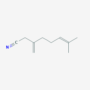 molecular formula C10H15N B13746568 6-Octenenitrile, 7-methyl-3-methylene- CAS No. 26410-85-5