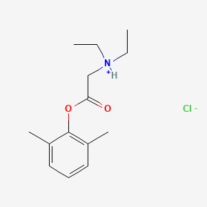 molecular formula C14H22ClNO2 B13746580 N,N-Diethylglycine 2,6-xylyl ester hydrochloride CAS No. 2014-22-4