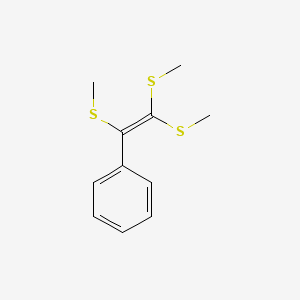 molecular formula C11H14S3 B13746608 [Tris(methylsulfanyl)ethenyl]benzene CAS No. 22946-45-8