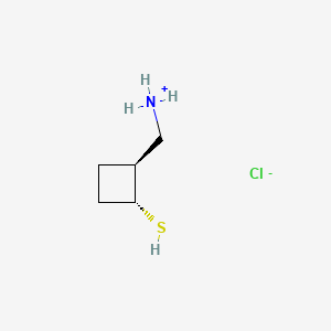 molecular formula C5H12ClNS B13746657 (trans)-2-Mercaptocyclobutylmethylamine hydrochloride CAS No. 41551-80-8