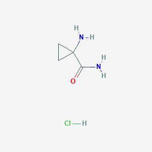 molecular formula C4H9ClN2O B1374666 1-Aminocyclopropane-1-carboxamide hydrochloride CAS No. 324796-27-2