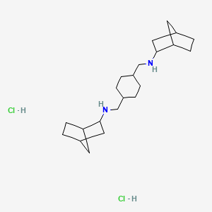 1,4-Cyclohexanebis(methylamine), N,N'-bis(3-norbornyl)-, dihydrochloride, (E)-