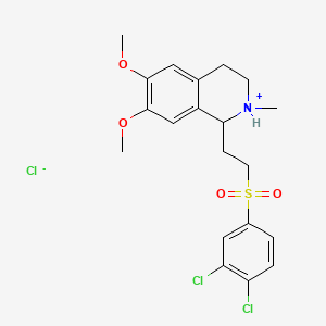 Isoquinoline, 1-(2-((3,4-dichlorophenyl)sulfonyl)ethyl)-1,2,3,4-tetrahydro-6,7-dimethoxy-2-methyl-, hydrochloride