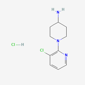 molecular formula C10H15Cl2N3 B1374671 1-(3-氯-2-吡啶基)哌啶-4-胺盐酸盐 CAS No. 77145-35-8