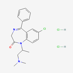 2H-1,4-Benzodiazepin-2-one, 1,3-dihydro-7-chloro-1-(2-(dimethylamino)-1-methylethyl)-5-phenyl-, dihydrochloride