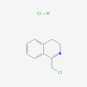 molecular formula C10H11Cl2N B13746717 1-(Chloromethyl)-3,4-dihydroisoquinoline hydrochloride 