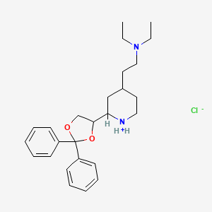 beta-4-(1-(2-Diethylaminoethyl)-2-piperidyl)-2,2-diphenyl-1,3-dioxolane dihydrochloride