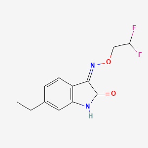 (3Z)-3-(2,2-difluoroethoxyimino)-6-ethyl-1H-indol-2-one