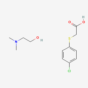 molecular formula C12H18ClNO3S B13746743 2-(4-chlorophenyl)sulfanylacetic acid;2-(dimethylamino)ethanol CAS No. 105892-09-9