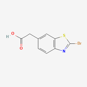 molecular formula C9H6BrNO2S B1374675 (2-Bromo-benzothiazol-6-yl)-acetic acid CAS No. 933742-71-3