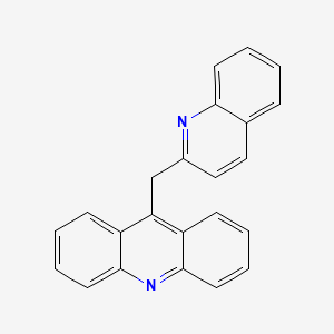 molecular formula C23H16N2 B13746779 Acridine, 9-(2-quinolylmethyl)- CAS No. 30670-47-4