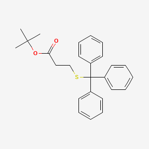 Propanoic acid, 3-[(triphenylmethyl)thio]-, 1,1-dimethylethyl ester