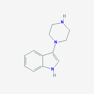 molecular formula C12H15N3 B137468 3-(哌嗪-1-基)-1H-吲哚 CAS No. 149669-53-4