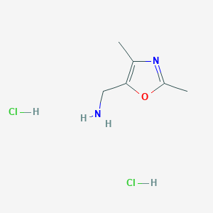 molecular formula C6H12Cl2N2O B1374680 5-氨甲基-2,4-二甲基-恶唑二盐酸盐 CAS No. 915787-99-4
