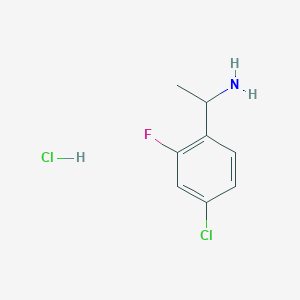 molecular formula C8H10Cl2FN B1374681 1-(4-氯-2-氟苯基)-乙胺盐酸盐 CAS No. 2206608-00-4