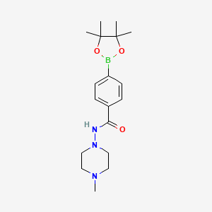 molecular formula C18H28BN3O3 B1374682 N-(4-甲基哌嗪-1-基)-4-(4,4,5,5-四甲基-1,3,2-二氧杂硼环-2-基)苯甲酰胺 CAS No. 879486-21-2