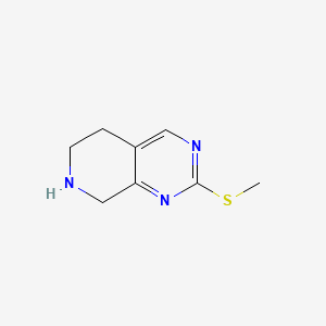 molecular formula C8H11N3S B13746822 2-(Methylthio)-5,6,7,8-tetrahydropyrido[3,4-d]pyrimidine 