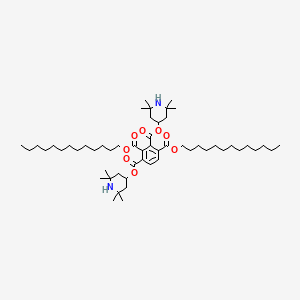 molecular formula C54H92N2O8 B13746868 1,3-Bis(2,2,6,6-tetramethylpiperidin-4-yl) 2,4-ditridecyl benzene-1,2,3,4-tetracarboxylate 