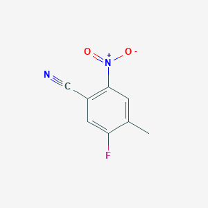 molecular formula C8H5FN2O2 B1374687 5-Fluoro-4-methyl-2-nitrobenzonitrile CAS No. 854532-00-6