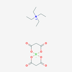 molecular formula C14H24BNO8 B13746878 Tetraethylammonium bis[malonato-(2-)]borate 