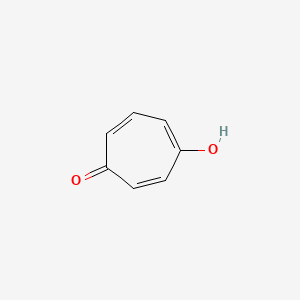 molecular formula C7H6O2 B13746969 2,4,6-Cycloheptatrien-1-one, 4-hydroxy- CAS No. 4636-39-9