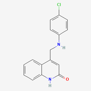 4-[(4-Chloroanilino)methyl]quinolin-2(1H)-one