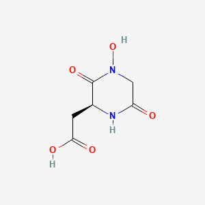 [(2S)-4-Hydroxy-3,6-dioxopiperazin-2-YL]acetic acid