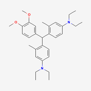 molecular formula C31H42N2O2 B13747058 4,4'-veratrylidenebis[N,N-diethyl-m-toluidine] CAS No. 4550-36-1