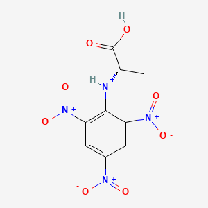 molecular formula C9H8N4O8 B13747087 (2S)-2-(2,4,6-trinitroanilino)propanoic acid CAS No. 1036-11-9