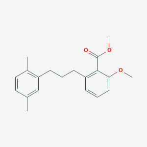 molecular formula C20H24O3 B13747089 Methyl 2-[3-(2,5-dimethylphenyl)propyl]-6-methoxybenzoate 