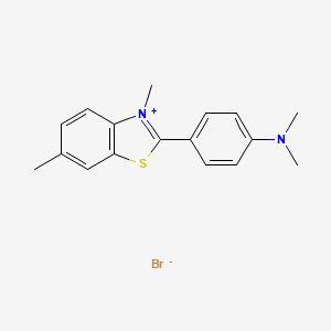 2-[4-(Dimethylamino)phenyl]-3,6-dimethyl-1,3-benzothiazol-3-ium bromide