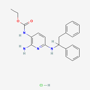 Ethyl (2-amino-6-((1,2-diphenylethyl)amino)pyridin-3-yl)carbamate monohydrochloride