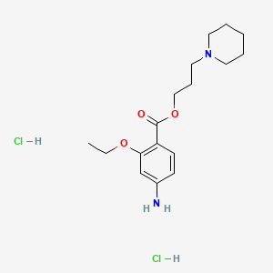 [3-Ethoxy-4-(3-piperidin-1-ium-1-ylpropoxycarbonyl)phenyl]azaniumdichloride