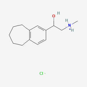 molecular formula C14H22ClNO B13747153 5H-Benzocycloheptene-2-methanol, 6,7,8,9-tetrahydro-alpha-((methylamino)methyl)-, hydrochloride CAS No. 42882-68-8