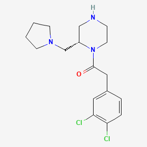 molecular formula C17H23Cl2N3O B13747161 2-(3,4-dichlorophenyl)-1-[(2S)-2-(pyrrolidin-1-ylmethyl)piperazin-1-yl]ethanone CAS No. 260992-21-0