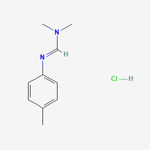 molecular formula C10H15ClN2 B13747173 N,N-dimethyl-N'-(4-methylphenyl)methanimidamide hydrochloride CAS No. 10547-14-5