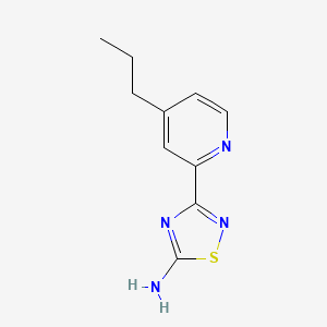 molecular formula C10H12N4S B13747203 3-(4-Propylpyridin-2-yl)-1,2,4-thiadiazol-5-amine 