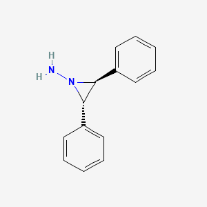 molecular formula C14H14N2 B13747258 trans-1-Amino-2,3-diphenylaziridine CAS No. 28161-60-6