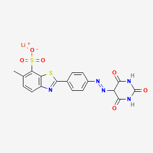 7-Benzothiazolesulfonic acid, 2-[4-[(hexahydro-2,4,6-trioxo-5-pyrimidinyl)azo]phenyl]-6-methyl-, monolithium salt