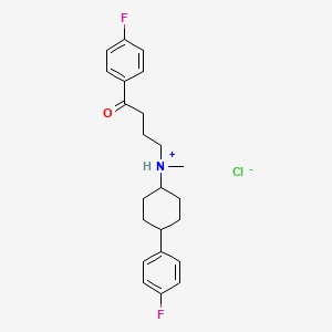 Butyrophenone, 4'-fluoro-4-(N-(4-(p-fluorophenyl)cyclohexyl)-N-methylamino)-, hydrochloride, (E)-