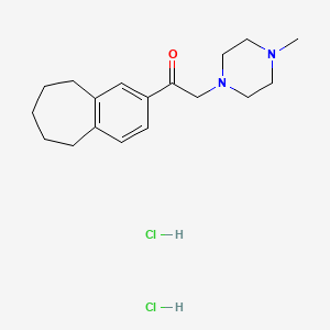 2-(4-methylpiperazin-1-yl)-1-(6,7,8,9-tetrahydro-5H-benzo[7]annulen-3-yl)ethanone;dihydrochloride